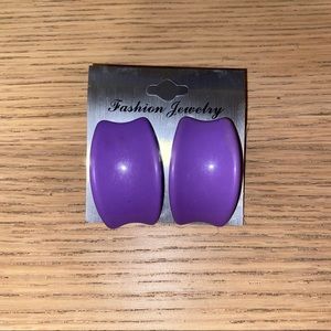 Vintage oversized purple drop earrings